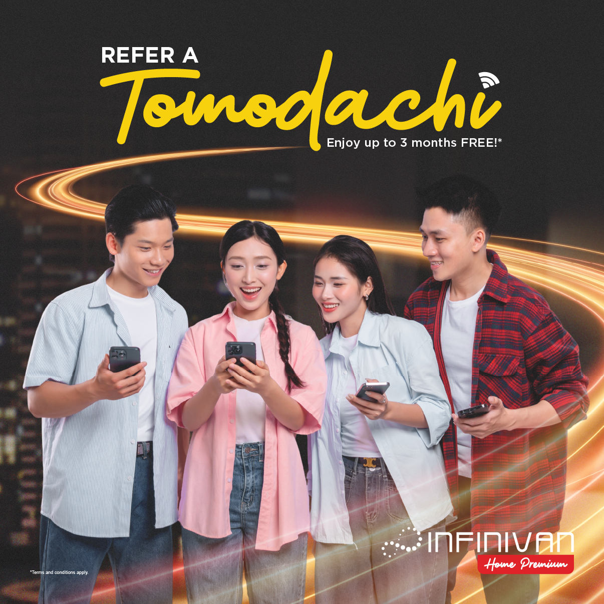 Refer a friend (tomodachi) and get 1 month free for each activated referral!